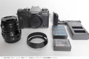 【美品ショット数100未満】　FUJIFILM 富士フイルム X-T30 XF23mmF2 R WR ボディ＋単焦点レンズ 付属品全付＋別売品セット