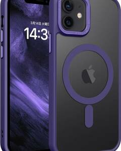 BENTOBEN iPhone 12/12pro ケース MagSafe対応 ワイヤレス充電 マット感 半透明 指紋防止 薄型 耐衝撃 傷防止 レンズ保護 パープル