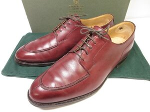 HH美品 【クロケット&ジョーンズ CROCKETT&JONES】 KENSINGTON Uチップ 外羽根 シューズ 靴 (メンズ) 8.5E297 ワインレッド系 □30MZA6089