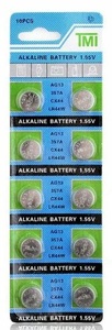 ◆送料無料　ボタン電池 １０個 LR44 ENERGIZERA76 DURACELLLR44 RX76A RAYOVACRW82 TIMEXKA VARTAV13GA 他 互換／1.5V