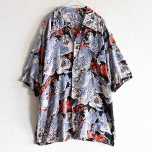 【美品】SUN SURF 【THE HUNDRED TIGERS 百虎 アロハシャツ 虎 SS34663】XL とら レーヨン サンサーフ KALAKAUA 2406138