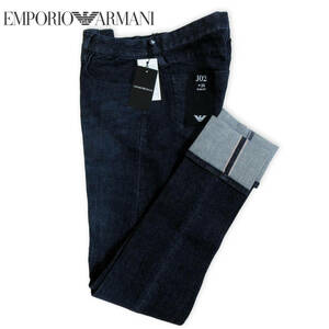 新品タグ付き エンポリオアルマーニ EMPORIO ARMANI ジーンズ ウォッシュドインディゴ J02 デニム スリムフィット赤耳 W28 S相当