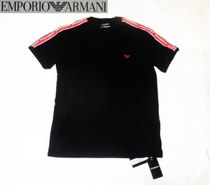 ☆新品! EMPORIO ARMANI リッチでお洒落!!存在感抜群☆111890 ちょいワル大人の今ドキ!!格上げ☆お目立ち♪秀逸ロゴグラムTシャツ ＜M＞