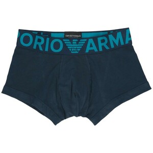 EMPORIO ARMANI エンポリオ アルマーニ MEGALOGO TRUNK ロゴバンド 前閉じ ボクサーパンツ メンズ 54075169　ネイビー S