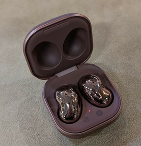 W送料無料SAMSUNGサムスン動作品Galaxy Buds Live格安SM-R180ワイヤレスイヤホン売切りミスティックブロンズ/ピンク系Bluetoothイヤフォン