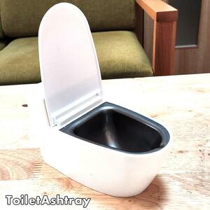 卓上灰皿 Toilet トイレ灰皿 タバコ 珍しい たばこ 喫煙具 蓋つき インテリア 洋式トイレ かわいい 面白い プレゼント ギフト