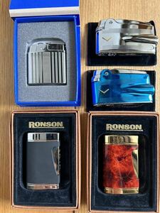 ロンソン RONSON ガスライター 5点セット まとめて ヴァラフレーム スーパーコメット ジーエフ 喫煙具 着火未確認 送料無料