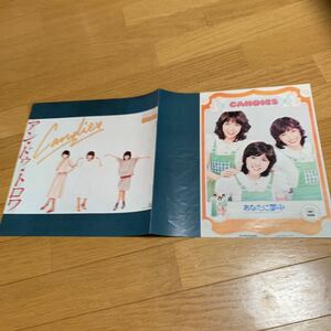 キャンディーズ　アイドル　写真　オールカラー　8ページ　シワあり　伊藤蘭　田中好子　藤村美樹　スー　ラン　ミキ　LPサイズ 