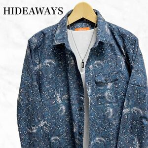 HIDEAWAYS 総柄シャツ　長袖シャツ　羽織もの　トップス　ペイズリーシャツ