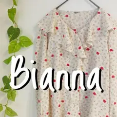 Bianna ビアンナ 長袖ブラウス レディース 9R 総柄 花柄