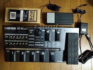 BOSS GT-8 ギターマルチエフェクター 電源アダプター付き Roland EV-5エクスプレッション・ペダル付き 中古