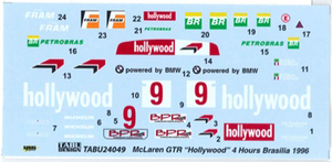 【TABUDESIGN】1/24 F1-GTR Hollywood #09 デカール