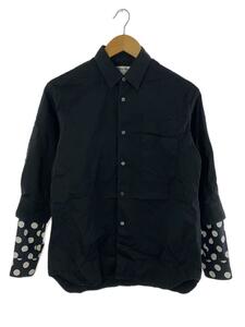 COMME des GARCONS SHIRT◆長袖シャツ/XS/コットン/ブラック/FI-B029/22SS/ポルカドットシャツ