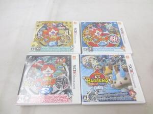 【同梱可】中古品 ゲーム ニンテンドー3DS ソフト 4点 妖怪ウォッチ2 真打 本家 元祖 等 グッズセット