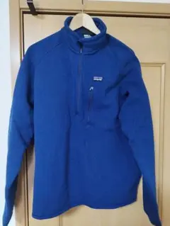 patagonia フリース ハーフジップ 青