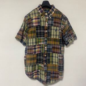 美品 90 年代 ポロ ラルフローレン パッチワーク シャツ XL polo Ralph Lauren RL