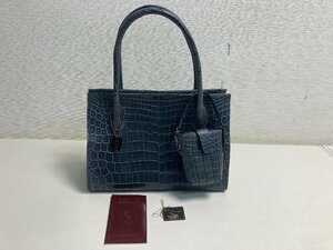 【★99-03-2548】■中古品■JRA タグあり クロコダイル レザー ハンドバック ワニ革 GENUINE CROCODILE 日本製 Made In Japan