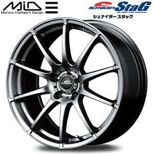 MID SCHNEDER StaG ホイール1本 メタリックグレー 5.5J-15inch 4H/PCD100 inset+50
