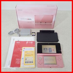 ニンテンドー3DS 本体 CTR-001 ミスティピンク Nintendo 任天堂 箱説付 難あり品【10