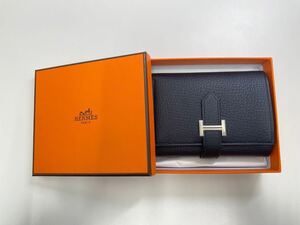 HERMES ベアン コンビネ ヴォーエプソン B刻印 三つ折り財布 未使用品