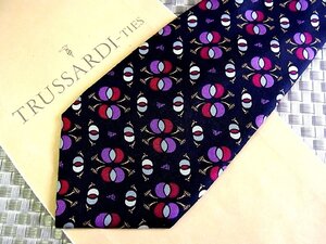 ♪34608C♪良品【アート デザイン 柄】トラサルディ【TRUSSARDI】ネクタイ