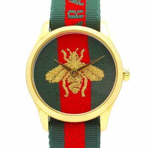 グッチ Gタイムレス ブランドオフ GUCCI GP（ゴールドメッキ） 腕時計 GP/ナイロン 中古 メンズ