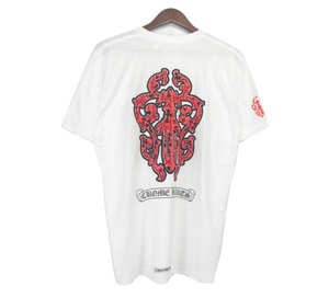 クロムハーツ CHROME HEARTS ■ 【 RED DAGGER T-SHIRT 】 バック ダガー プリント 半袖 Tシャツ　n5494