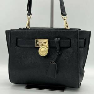 【極美品】MICHAELKORS マイケルコース HAMILTON ハミルトン traveler トラベラー ショルダーバッグ シンプル 冠婚葬祭 ブラックAF190916A