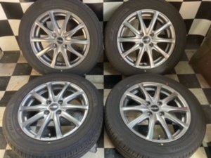 ★超バリ溝★ 2024年製 185/60R15 フィット カローラ ヴィッツ アクア 15インチアルミホイール