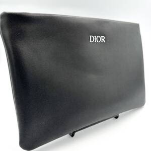 1円 新品未使用 Christian Dior クリスチャンディオール クラッチバッグ セカンドバッグ ビジネス ポーチ レザー 千鳥柄 黒 