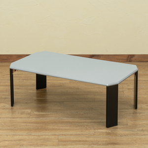 折りたたみテーブル 90cm幅 ツートンカラー テーブル 木製 座卓 WFG-9050(SV) シルバー