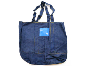 新品未使用 非売品 ノベルティ アディダス オリジナルス デニム トートバッグ 大型 ADIDAS ORIGINALS DENIM TOTE BAG