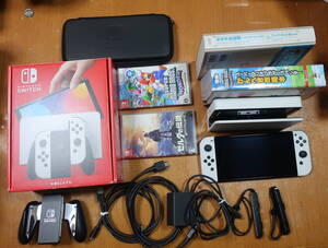 中古ニンテンドースイッチ 有機EL 本体 ソフト二本おまけです