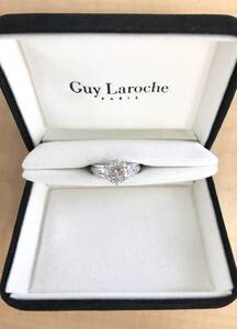 68934 Guy Laroche ギ・ラロッシュ 指輪 リング ダイヤモンド 0.06ct SILVER シルバー SV925 約12号 ストーン アクセサリー銀製 ケース付き