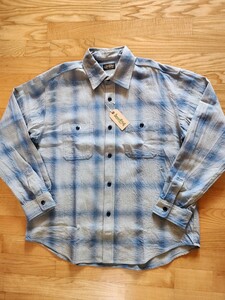 新作 送料込★東洋 SUGAR CANE シュガーケーンSC29294 INDIGO OMBRE CHECK WORK SHIRT インディゴ オンブレーチェック長袖シャツ ブルー L