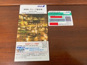 ANA　全日空　株主優待券　1枚　2024年12月1日～2025年11月30日まで　グループ優待券1冊付