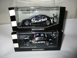 即決 PMA ミニチャンプス 1/43 オペル ベクトラ GTS V8 OPC プレイボーイ DTM 2004年&2005年 ローレン・アイエロ車 2台セット