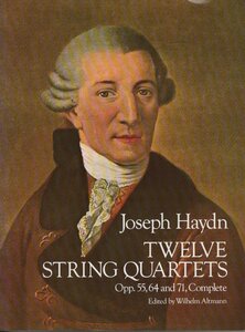【楽譜 ハイドン 弦楽四重奏曲】アポニー トスト 剃刀 雲雀 他 Dover publ.Haydn:Twelve String Quartets:Opus 55,64 and 71 Complete