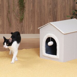 ネコネコ イッヌ ペットハウス 猫 犬 ホワイト【新品】【送料無料】(北海道 沖縄 離島は別途送料)