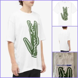 COMME DES GARCONS SHIRT x LACOSTE VERTICAL CROC TEE (XL)