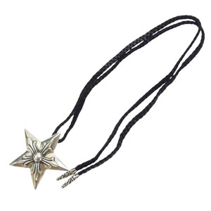 CHROME HEARTS クロムハーツ（原本無） STR LRG 5ポイント ラージ スター レザーブレード ネックレス【中古】