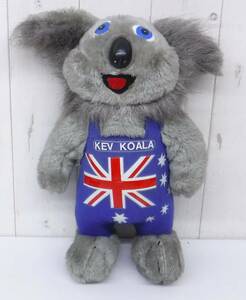 当時物＊レトロぬいぐるみ＊IKEZAKI ＊コアラ＊KEV KOARA Jacaroo blue australia 1983 MADE IN TAIWAN ＊36cm ＊両手にマジックテープ