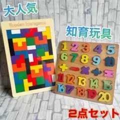 大人気　知育玩具　2点セット　tetris テトリス　数字パズル　子供　おもちゃ