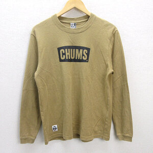 G■チャムス/CHUMS チャムスロゴロングスリーブTシャツ/CH01-1828【M】茶/men