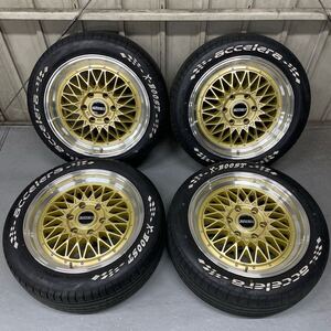 ☆中古品 エセックス 18インチホイール アクセレラ X-BOOST 225/50R18C タイヤホイール4本セット☆