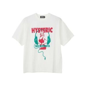 名作 HYSTERIC GLAMOUR SOUNDWAVES ガール レコードショップ スタッフ Tシャツ 02222CT07 ヒステリックグラマー M ホワイト