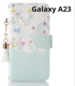 Galaxy A23 手帳型 かわいい おしゃれ カード収納 グリーン