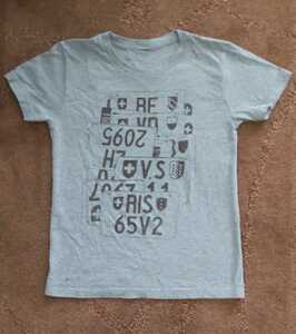 送料無料！Design Tshirts Store graniph(グラニフ)グレーの半袖Tシャツ/レディースSSサイズ/キッズ140～150サイズくらい/XS