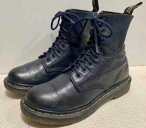 DR Martens ドクターマーチン 8ホール レザー ブーツ UK4紺