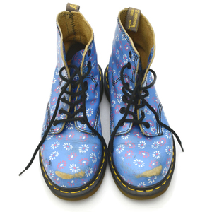 希少 柄もの 90s vintage made in england Dr.Martens マーチン フラワープリント 6ホール ブーツ 英国製 size.UK3